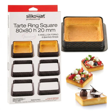 Silikomart Tarte Ring Square 80x80 h 20 mm