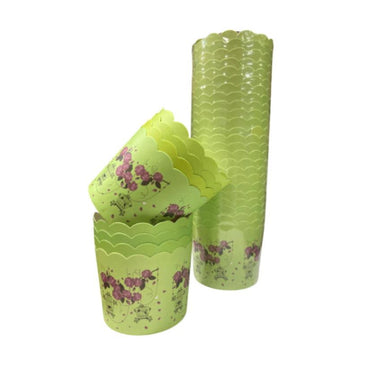 Cupcake/Muffin /Suffle Kek Kapsülü Çiçekli 25 li