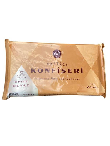 Elit Pastacı Beyaz Konfiseri 2,5 Kg Glutensiz