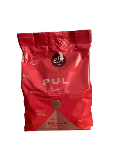 Elit Pastacı Beyaz Pul Çikolata 1 Kg Glutensiz