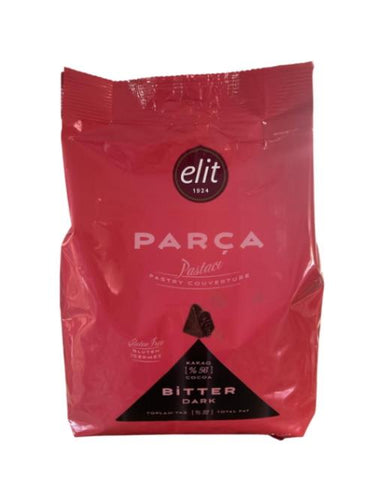 Elit Pastacı Bitter Parça Çikolata 1 Kg (Glutensiz)