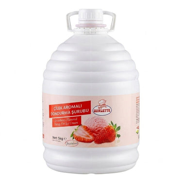 Ovalette Çilek Aromalı Dondurma Şurubu - 5 kg