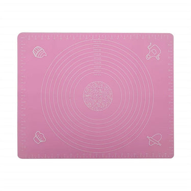 Pembe Silikon Hamur Açma Matı 39,5x49 Cm