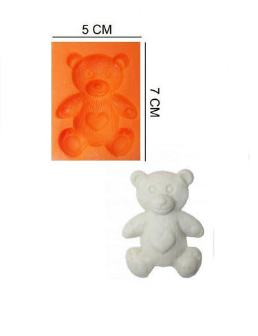 Şeker Hamur Kalıbı Silikon Ayıcık Kalpli 5*7 Cm