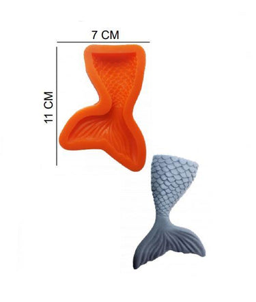 Şeker Hamur Kalıbı Silikon Balık Kuyruğu 7*11 Cm