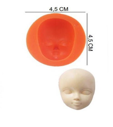 Şeker Hamur Kalıbı Silikon Bebek Yüzü 4,5*4,5 Cm