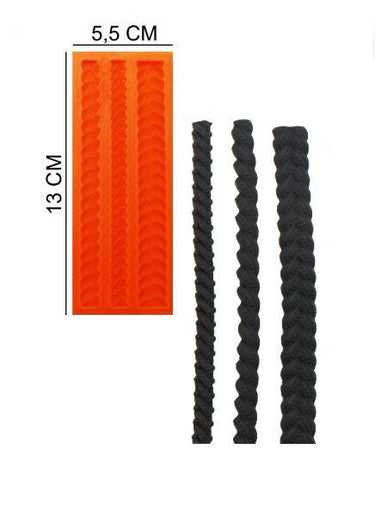 Şeker Hamur Kalıbı Silikon Burma Zincir 5,5*13 Cm