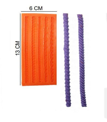 Şeker Hamur Kalıbı Silikon Burma Zincir 6*13 Cm 5 Li