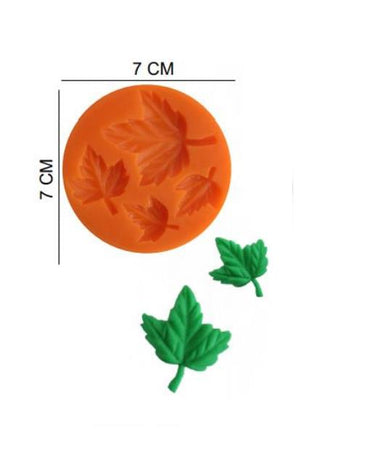 Şeker Hamur Kalıbı Silikon Çınar Yaprakları 7*7 Cm