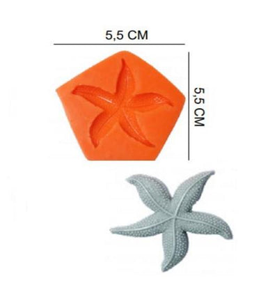 Şeker Hamur Kalıbı Silikon Deniz Yıldızı 5,5*5,5 Cm