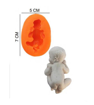Şeker Hamur Kalıbı Silikon Erkek Bebek 5*7 Cm