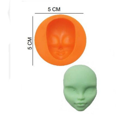 Şeker Hamur Kalıbı Silikon Kadın Yüzü 5*5 Cm