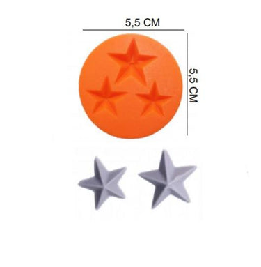 Şeker Hamur Kalıbı Silikon Kristal Yıldız 5,5*5,5 Cm