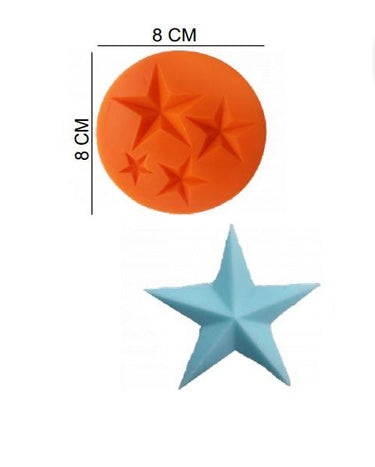 Şeker Hamur Kalıbı Silikon Kristal Yıldız 8*8 Cm