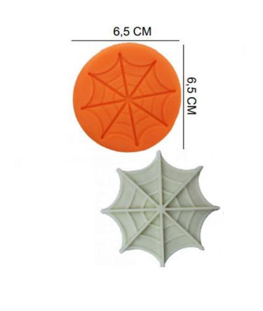 Şeker Hamur Kalıbı Silikon Örümcek Ağı 6,5*6,5 Cm