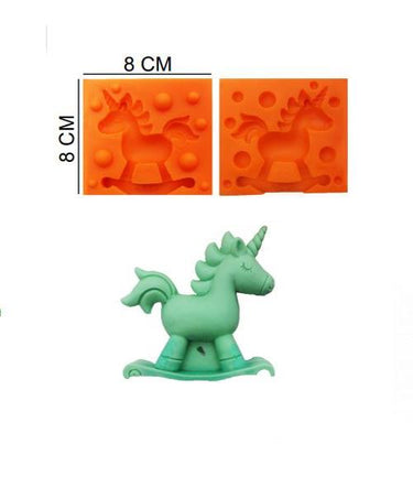Şeker Hamur Kalıbı Silikon Unicorn 8*8