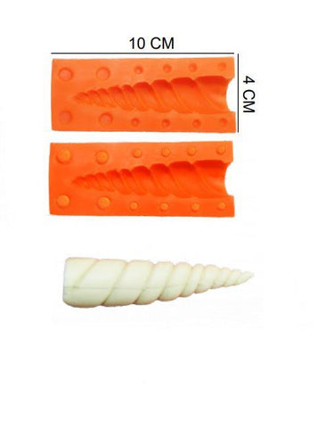 Şeker Hamur Kalıbı Silikon Unicorn Boynuz 4*10 Cm