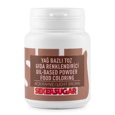 Şeker & Sugar Açık Kahverengi Yağ Bazlı Toz Gıda (Boyası) Renklendiricisi 25 g