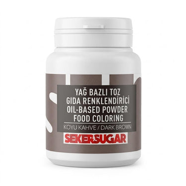 Şeker & Sugar Koyu Kahverengi Yağ Bazlı Toz Gıda (Boyası) Renklendiricisi 25 g