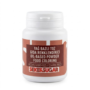 Şeker & Sugar Koyu Kırmızı Yağ Bazlı Toz Gıda (Boyası) Renklendiricisi 25 g