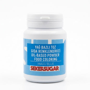 Şeker & Sugar Mavi Yağ Bazlı Toz Gıda (Boyası) Renklendiricisi 25 g