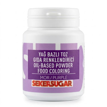 Şeker & Sugar Mor Yağ Bazlı Toz Gıda (Boyası) Renklendiricisi 25 g