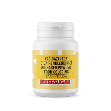 Şeker & Sugar Sarı Yağ Bazlı Toz Gıda (Boyası) Renklendiricisi 25 g