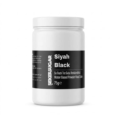Şeker & Sugar Siyah Su Bazlı Toz Gıda Boyası 75 g