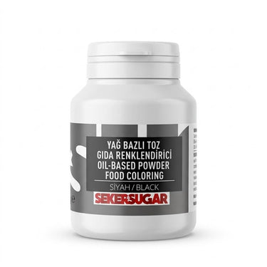 Şeker & Sugar Siyah Yağ Bazlı Toz Gıda (Boyası) Renklendiricisi 25 g
