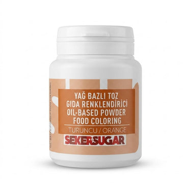 Şeker & Sugar Turuncu Yağ Bazlı Toz Gıda (Boyası) Renklendiricisi 25 g