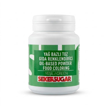 Şeker & Sugar Yeşil Yağ Bazlı Toz Gıda (Boyası) Renklendiricisi 25 g