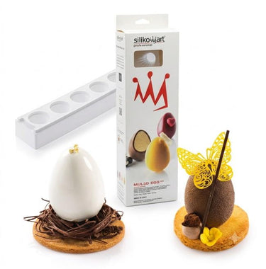 Silikomart MUL3D EGG 100 - Profesyonel 3D Yumurta Formlu Silikon Kalıp Seti
