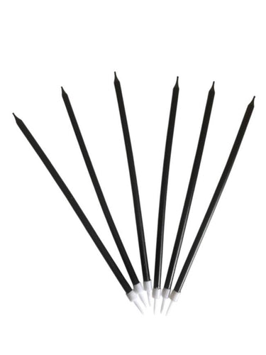 Siyah Uzun Pasta Mumu 20 Cm 6'lı