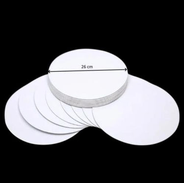 Turta Mendili / Pasta Altlığı Beyaz Yuvarlak 26 cm 10 adet