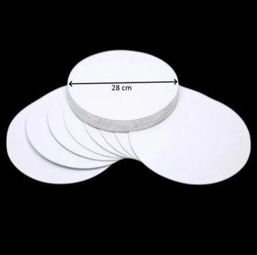 Turta Mendili / Pasta Altlığı Beyaz Yuvarlak 28 cm 10 adet