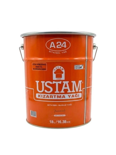 Ustam A24 Bitkisel Susuz Kızartma Yağı 18 L 16.38 kg (Teneke)