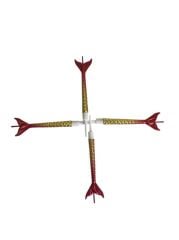 Deniz Kızı Renkli Kırmızı Altın Mum 11 cm