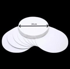 Turta Mendili / Pasta Altlığı Beyaz Yuvarlak 24 cm 10 adet