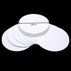 Turta Mendili / Pasta Altlığı Beyaz Yuvarlak 28 cm 10 adet