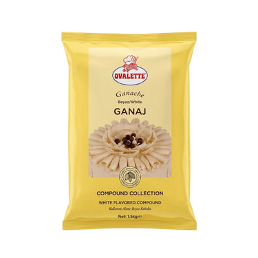 Ovalette Beyaz Ganaj Çikolata 1,5 Kg