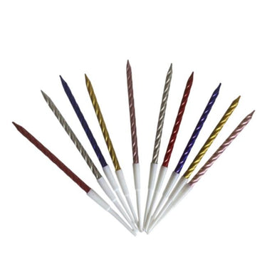 Burgulu Pasta Mumu Karışık Renkli  10 Lu 12 cm