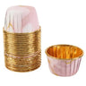 Cupcake/Muffin /Suffle Kek Kapsülü Pembe Mermer Desenli 50 Li