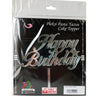 Happy Birthday Yazılı Aynalı Pleksi Gümüş