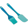 Mavi Silikon Fırça ve Spatula 2'li Set
