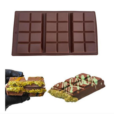 ORİJİNAL SİLİKON DUBAİ ÇİKOLATA KALIBI 3 LÜ (200 GR)