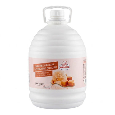 Ovalette Karamel Aromalı Dondurma Şurubu - 5 kg