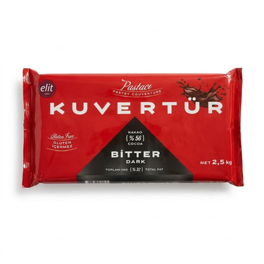Elit Bitter Kuvertür 2,5 Kg %56 Kakao Pastacı Seri