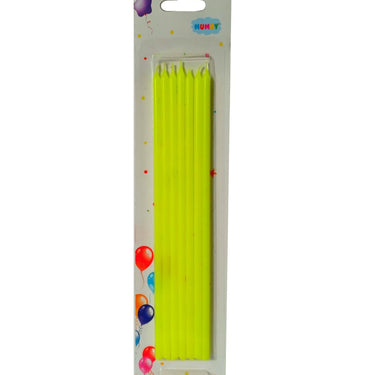 Sarı Uzun Pasta Mumu 20 cm