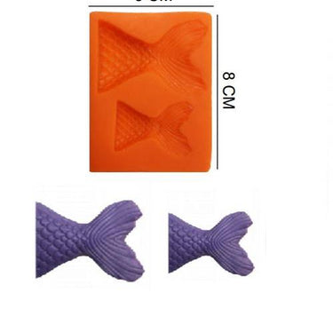 ŞEKER HAMUR KALIBI SİLİKON BALIK KUYRUĞU 6*8 CM