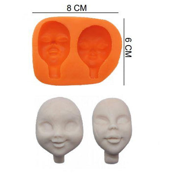 ŞEKER HAMUR KALIBI SİLİKON ERKEK BEBEK YÜZÜ 6*8 CM